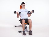 Rosca Bíceps c/ halter sentado